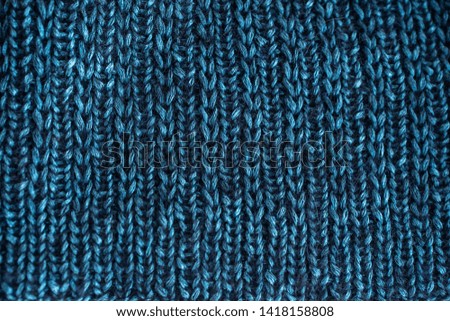 blue knitted background woolen pattern wallpaper handmade	