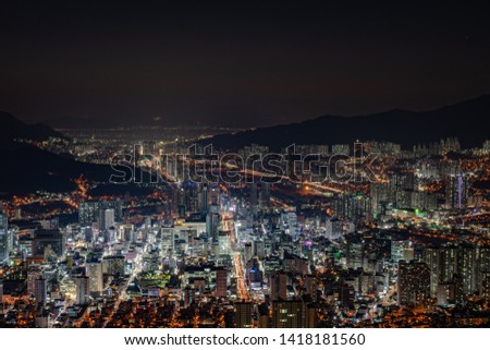 night city in busan, korea