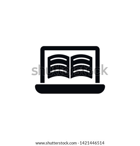 notebook, book, online icon. Simple glyph, flat vector of Online traning icons for UI and UX, website or mobile application