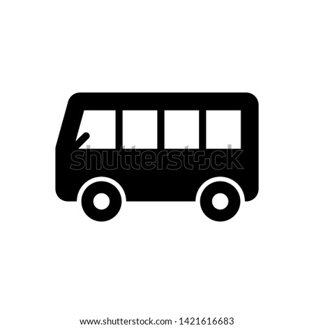 Bus icon vector template flat design.