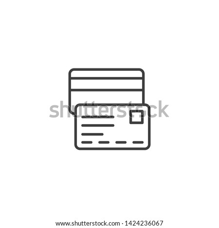 Credit card Vector Illustration, outline sign