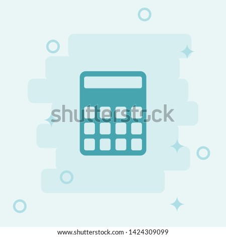 Calculator Icon. Simple icon, blue colored icon illustration. 