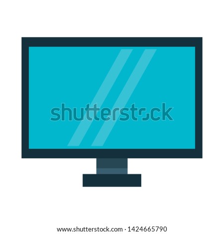 Computer monitor screen hardware isolated vector illustration graphic design