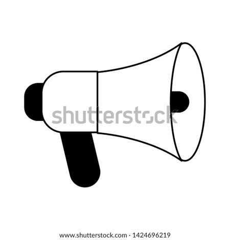 Bullhorn advertising symbol isolated vector illustration graphic design