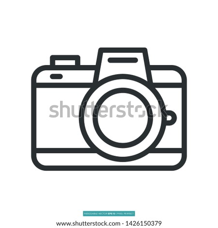 Camera, Enter Documents (Photo) Icon Vector Illustration Logo Template
