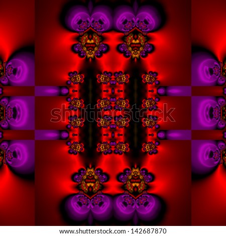 Abstract fractal ornament for background