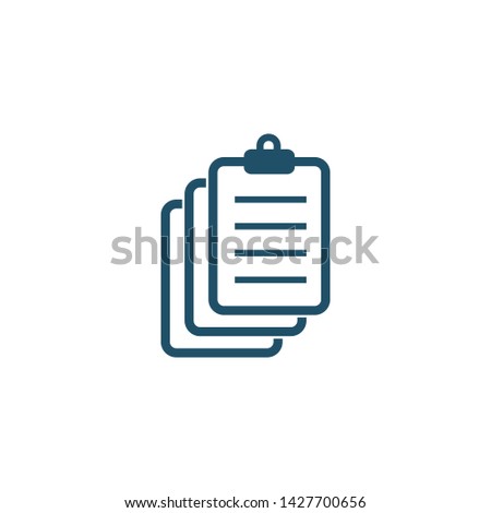 paper clipboard icon vector logo template