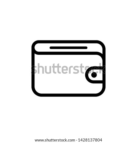 Wallet Icon in trendy flat style isolated on white background
