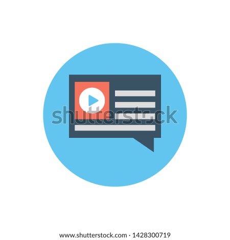 Chat Bubble Vector illustration Flat style icon. 
