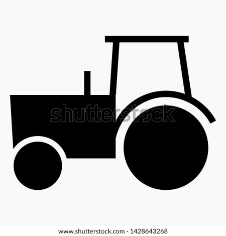 New tractor icon vector on white background. Commercial line vector icon for websites and mobile minimalistic flat design.