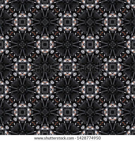 Abstract seamless pattern in geometric ornamental style. Modern stylish abstract texture