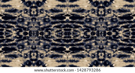 Seamless tie dye texture. Washing effect print. Modern dyeing background. Bohemian fashion. Shibori endless backdrop. Textile ornament. Black, indigo, blue seamless tie dye texture.