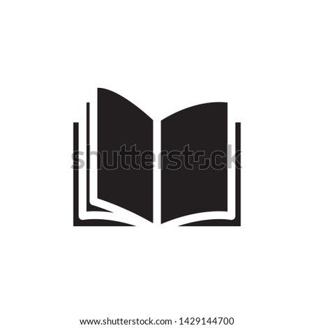 book icon vector in simple trendy style template