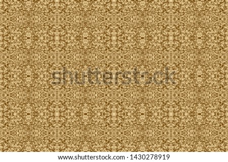 Gold symmetry pattern and geometric abstract golden design,  line.