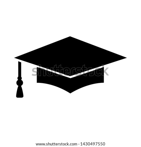 Graduate cap vector icon. graduate cap symbol illustration.