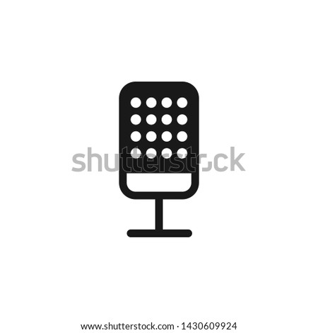 Microphone flat Icon Logo Vector