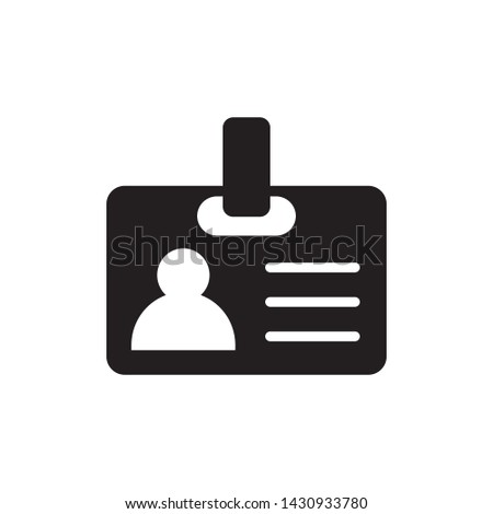 id card icon vector in simple design template