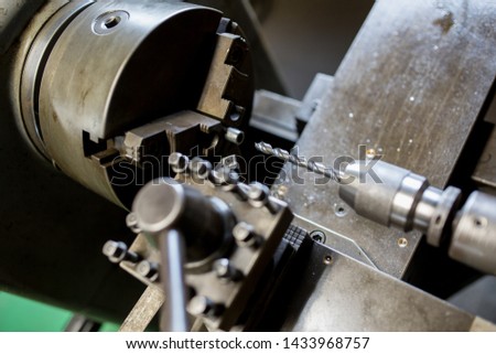 Parts processing work with a lathe