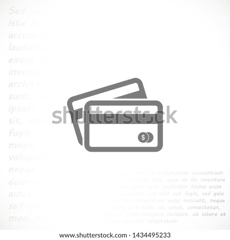 credit card vector icon 10 eps , Lorem ipsum Flat design