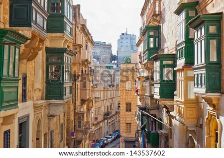 Street view of Valletta, the Maltese capital
