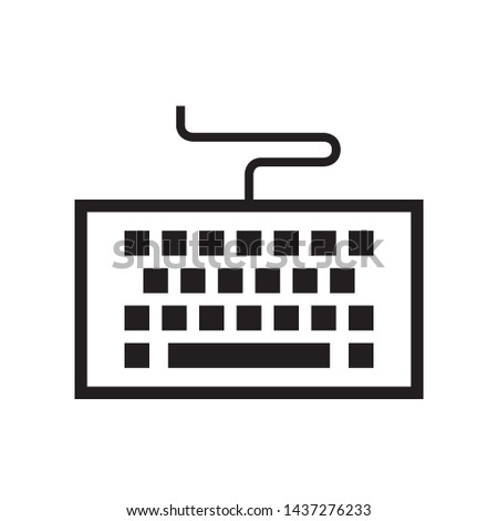 Keyboard icon in trendy outline style design. Vector graphic illustration. Suitable for website design, logo, app, and ui. Editable vector stroke. EPS 10.