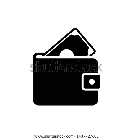 Wallet with money icon symbol vector illustration
