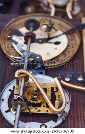 Composition of gears and other objects in steampunk style