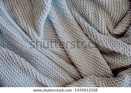 wool blue plaid blanket cotton