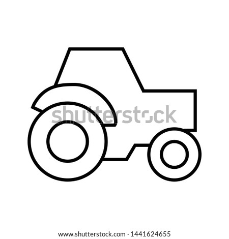 Tractor icon. Agronomy, agriculture transport