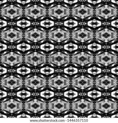 Black and white seamless tiles. Ikat spanish tile pattern. Italian majolica. Mexican puebla talavera. Decorative monochrome tile pattern design.Tiled texture for kitchen,bathroom flooring ceramic.