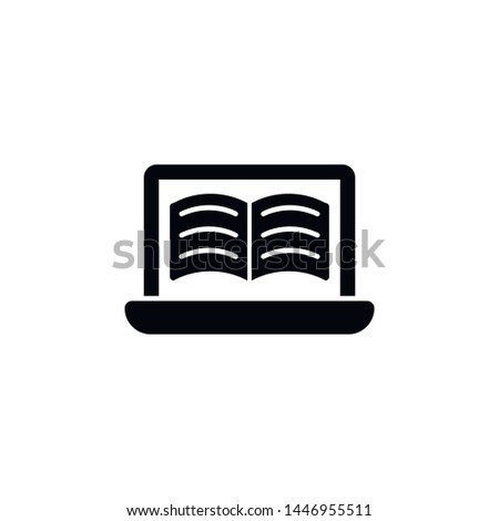notebook, book, online icon. Simple glyph, flat illustration of Online traning icons for UI and UX, website or mobile application