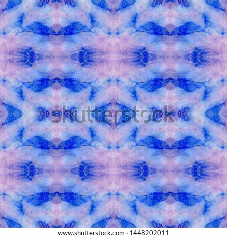Watercolor tile. Geometric seamless pattern. Arabesque motif. Ethnic moroccan ornament. Tiedye, shibori print. Portugal watercolor tile, azulejo print. Mexican theme, talavera ceramic. Damask textile.