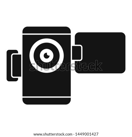 Home video camera icon. Simple illustration of home video camera icon for web design isolated on white background
