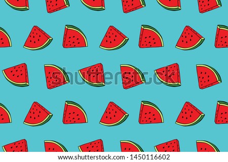 Watermellon illustration vector pattern background 