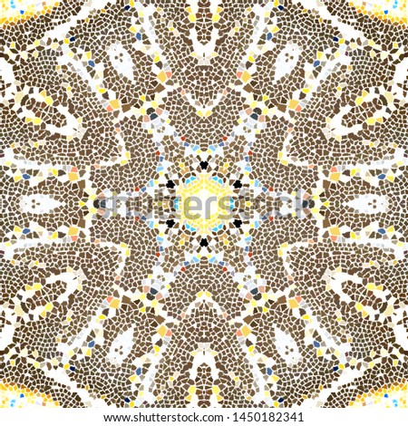 Colorful mosaic abstract pattern for textile and design