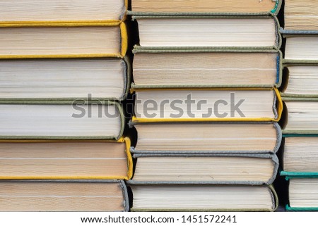 Education concept, old books closeup