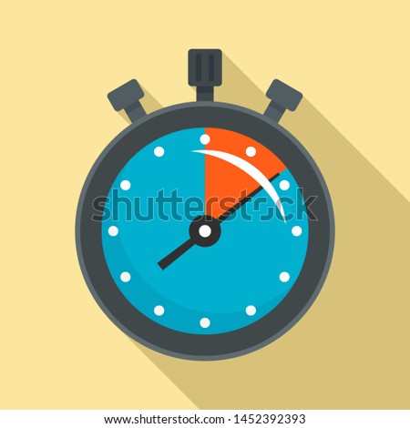 Stopwatch icon. Flat illustration of stopwatch icon for web design