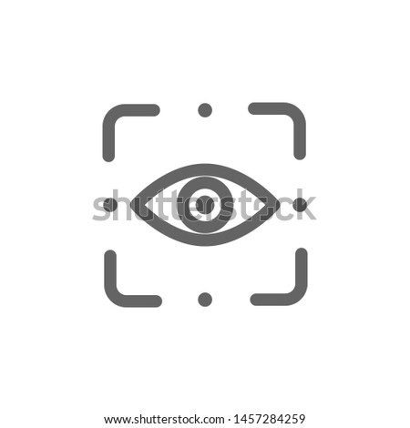 Eye scan icon. Element of simple icon