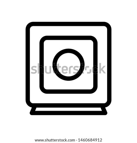 Safe Icon , Finance Save Money , Template Design Logo Vector Illustration , Outline Solid Background White