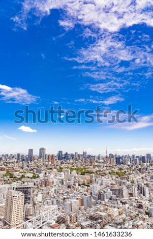 urban landscape of tokyo city 
