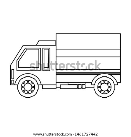 transportation truck logistic shipping cartoon vector illustration graphic design