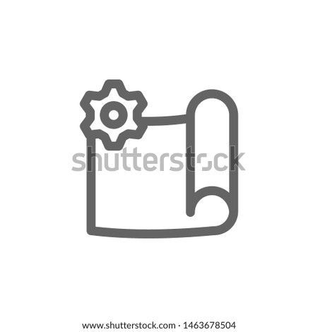 Document gear icon. Element of simple icon