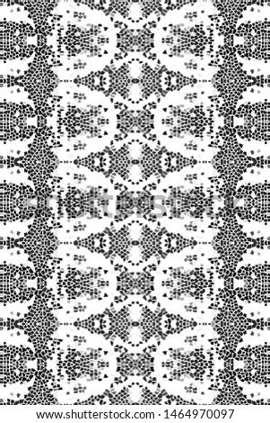 Black and white vertical mosaic pattern for textile, backgrounds, tiles and designs