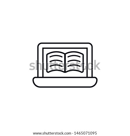 Notebook, book, online icon. Simple thin line, outline vector of online traning icons for ui and ux, website or mobile application