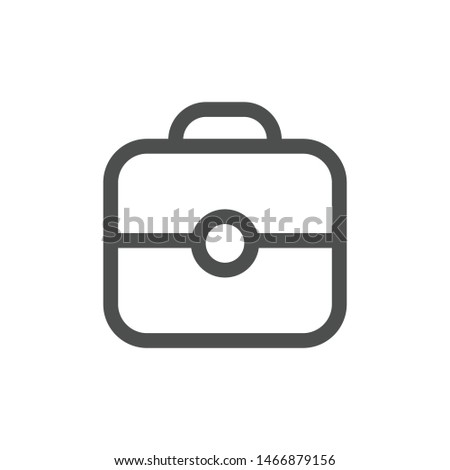 Suitcase social media icon isolated on white background. Briefcase symbol modern, simple, vector, icon for website design, mobile app, ui. Vector Illustration