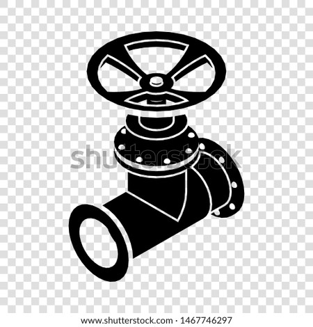 Gas pipe icon. Simple illustration of gas pipe vector icon for web