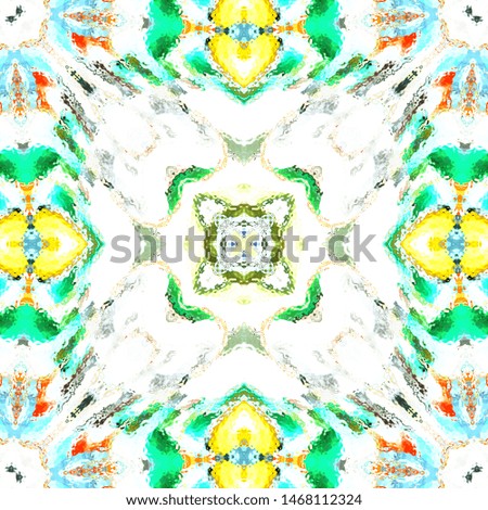Colorful kaleidoscopic pattern for textile, ceramic tiles, wallpapers and design