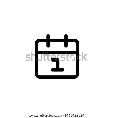 Isolated Calendar Vector Flat Icon, Pictogram