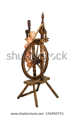 Vintage loom on a white background