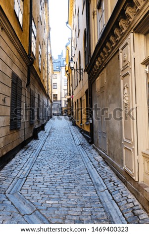 street in the city of Stockholm, Sweden